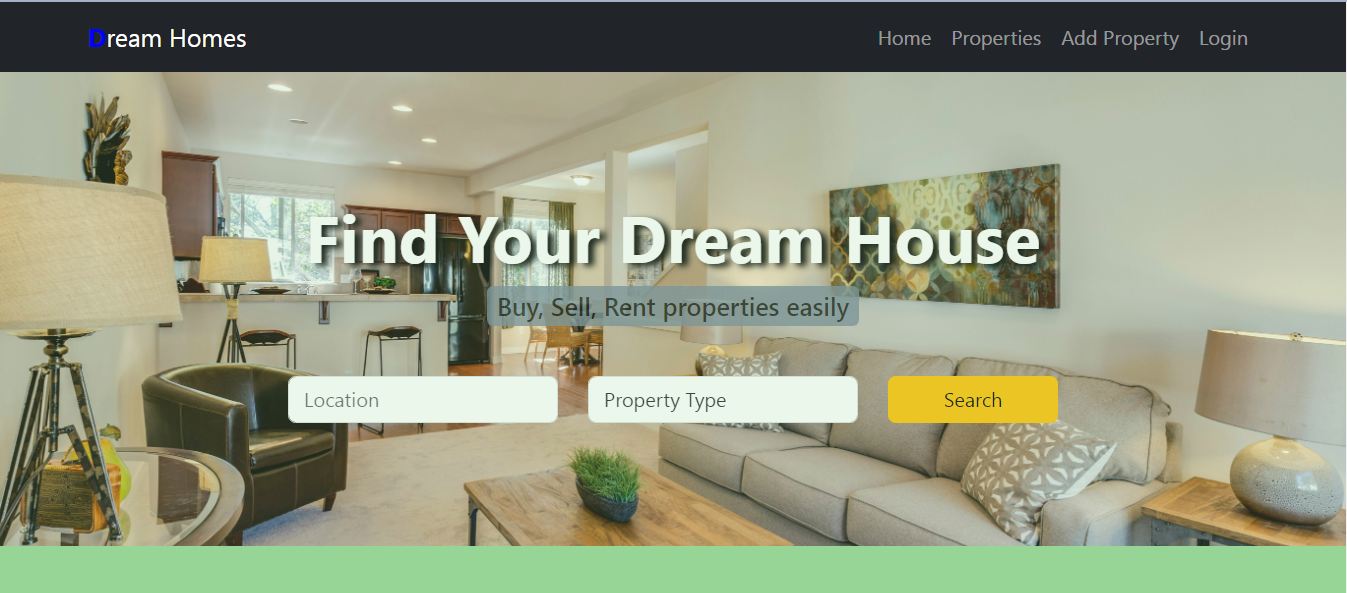 Dream Homes Real Estate Website