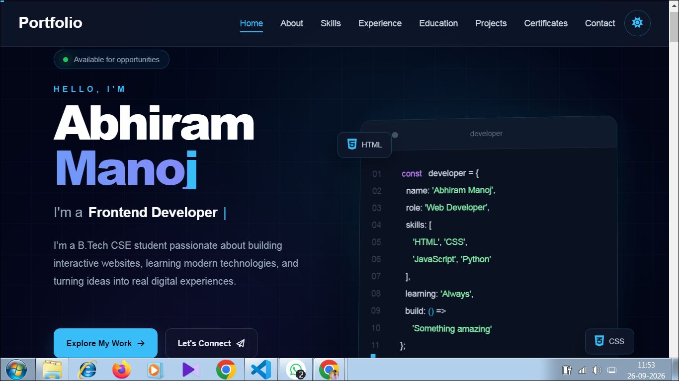 Personal Portfolio Website